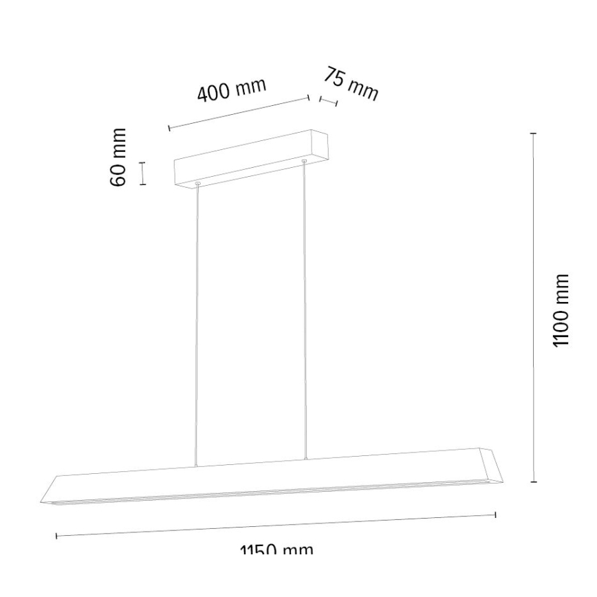 LED Димируем пендел DEROTT 3xLED/14W/230V дъб