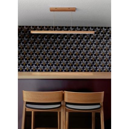 LED Димируем пендел SMAL LED/12W/230V дъб