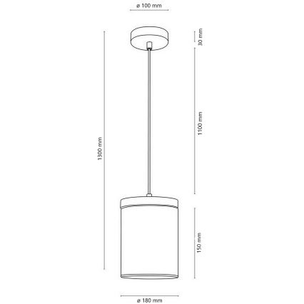 Пендел MONSUN 1xE27/60W/230V бор
