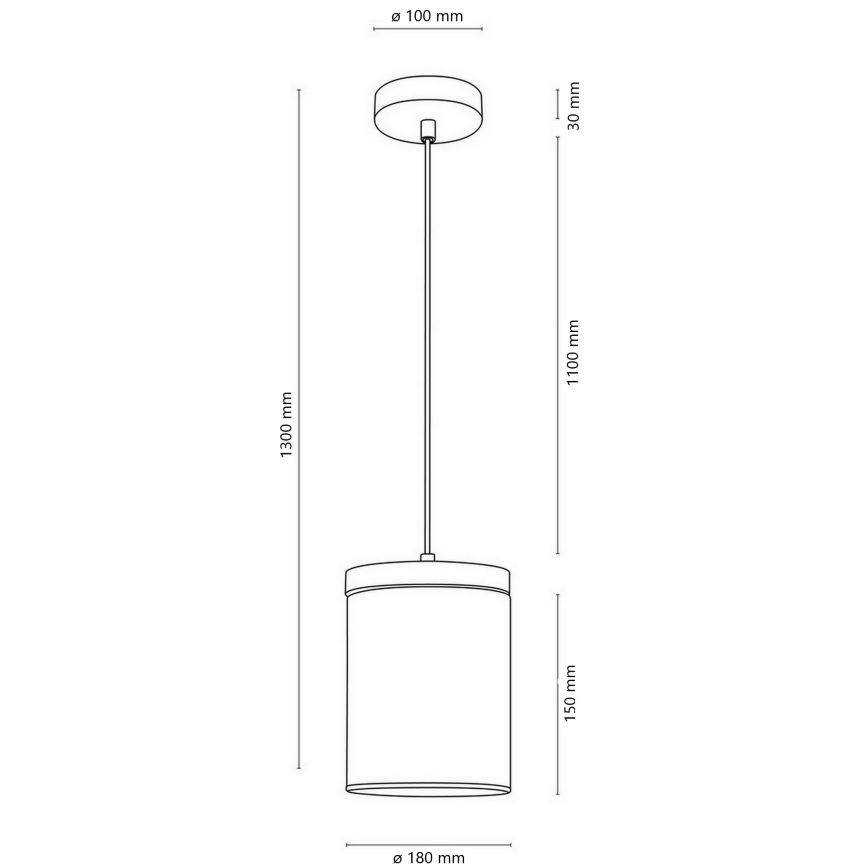 Пендел MONSUN 1xE27/60W/230V бор
