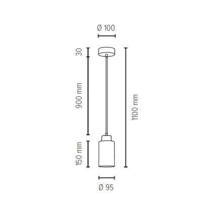 Пендел BOSCO 1xE27/60W/230V бреза - FSC сертифициран