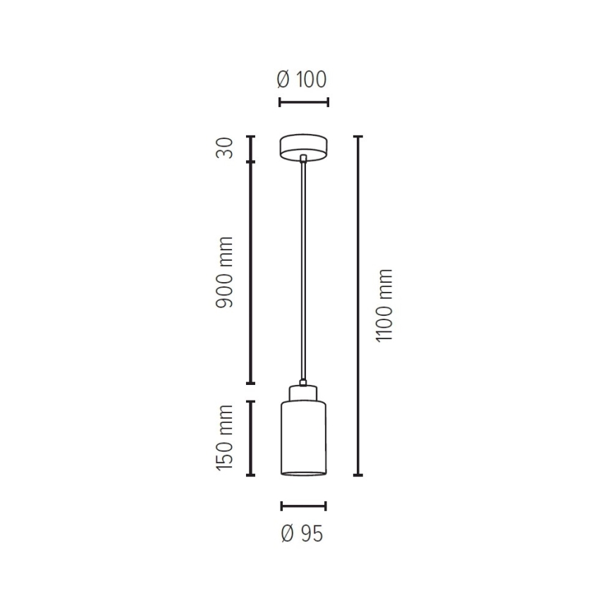 Пендел BOSCO 1xE27/60W/230V дъб - FSC сертифициран