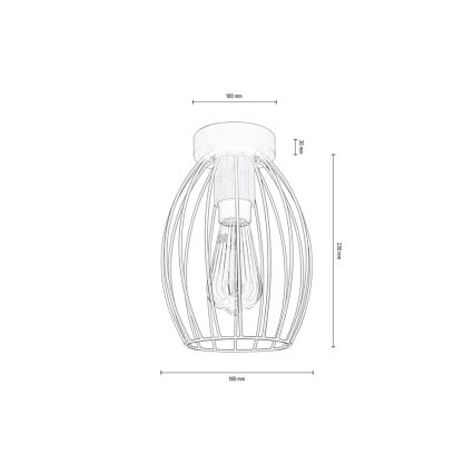 Плафон GUNNAR 1xE27/60W/230V  дъб - FSC сертифициран