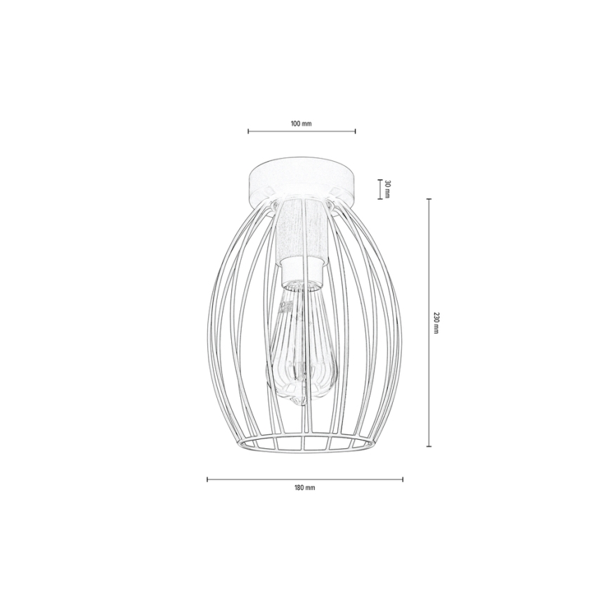 Плафон GUNNAR 1xE27/60W/230V  дъб - FSC сертифициран