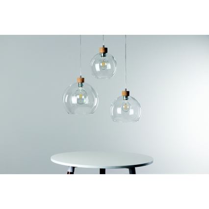 Пендел LAGUNA 1xE27/60W/230V дъб - FSC сертифициран