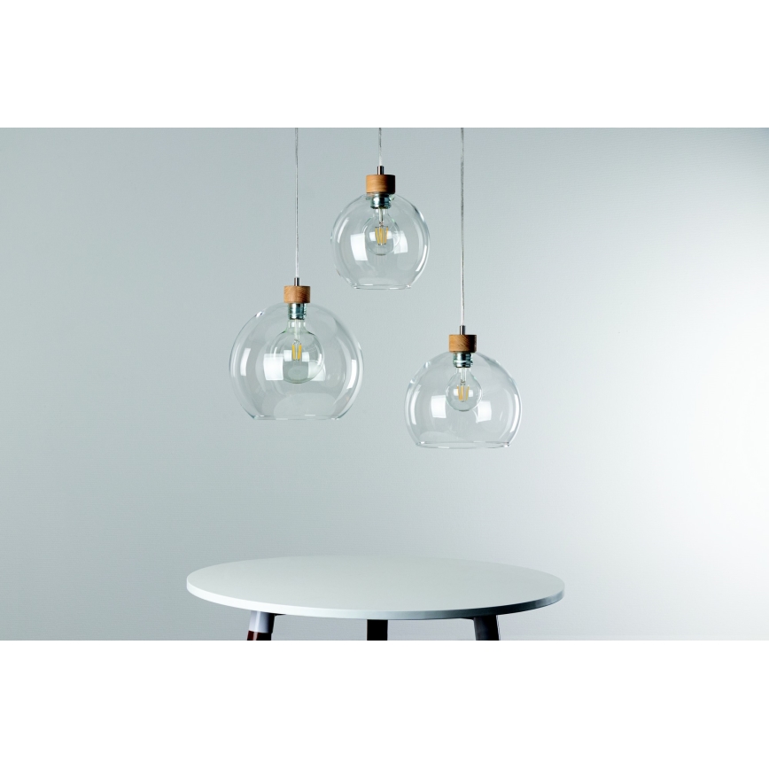 Пендел LAGUNA 1xE27/60W/230V дъб - FSC сертифициран