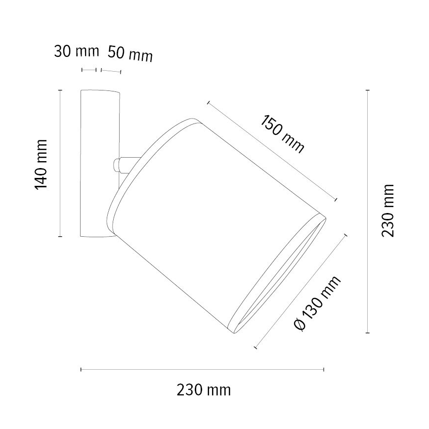 Стенно спот осветително тяло BENITA 1xE27/25W/230V кафяв/дъб