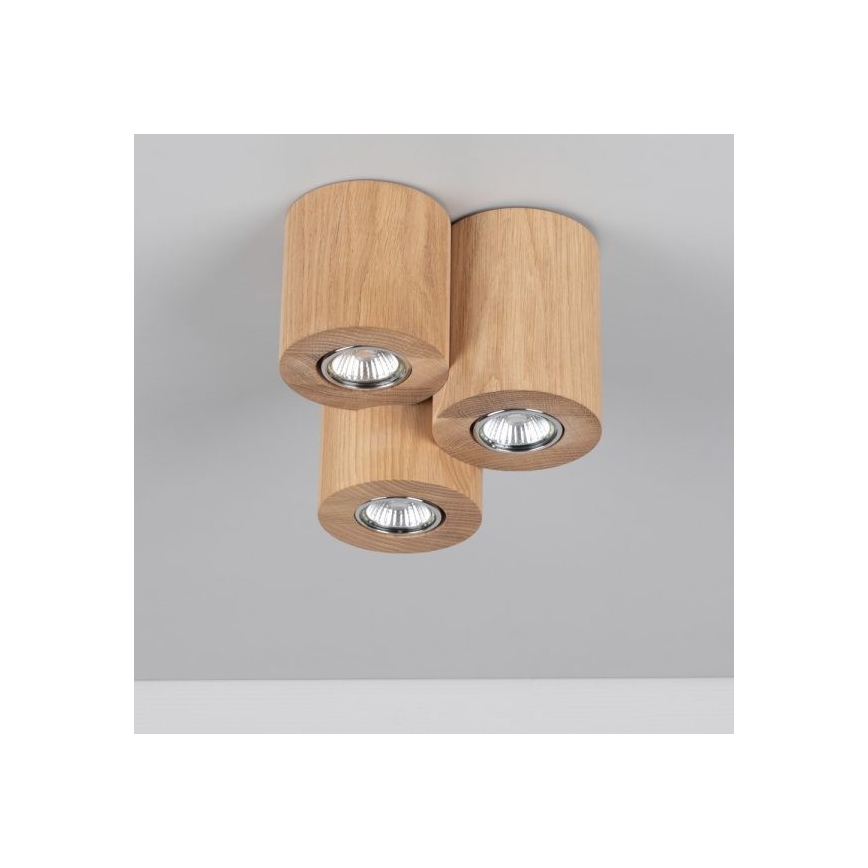 Плафон WOODDREAM 3xGU10/6W/230V дъб - FSC сертифициран