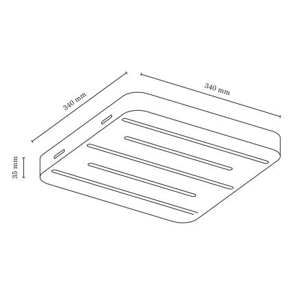 LED Плафон NEELE 5xLED/3.9W/230V oak - FSC сертифициран