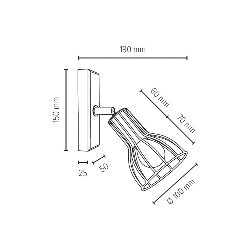 Спот аплик MEGAN 1xE14/40W/230V