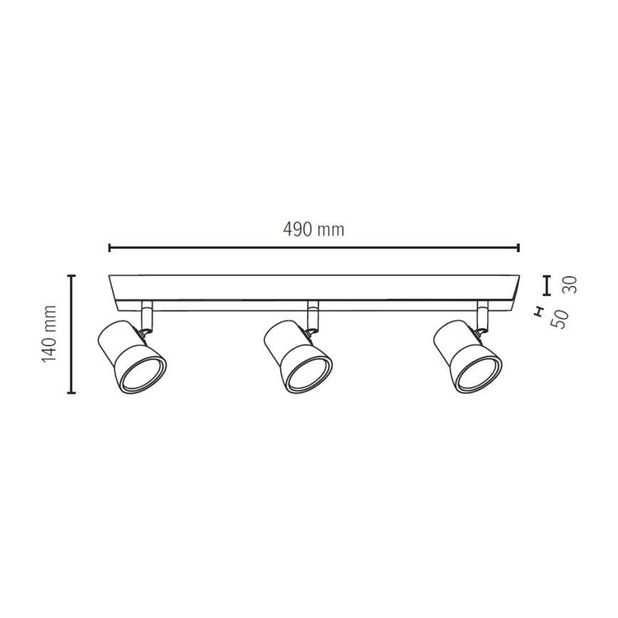 LED Спот VENLA 3xGU10/5W/230V дъб - FSC сертифициран