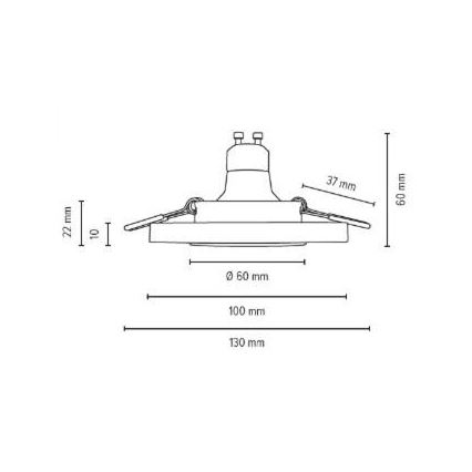 К-кт 3x LED Лампа за окачен таван VITAR 1xGU10/5W/230V CRI 90 бетон – FSC сертифицирано