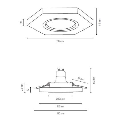 LED Лампа за окачен таван VITAR 1xGU10/5W/230V CRI 90 бук – FSC сертифицирано