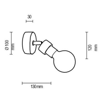 Аплик MARJOLAINE 1xE27/25W/230V дъб - FSC сертифициран