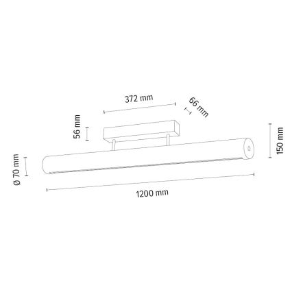 LED Димируем плафон CONOR LED/34,5W/230V дъб