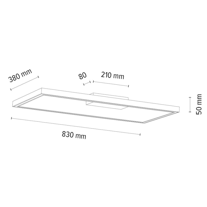 LED Димируем плафон RAMME LED/34W/230V дъб – FSC сертифицирано