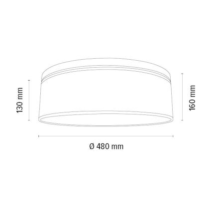 Плафон BENITA 2xE27/25W/230V Ø 48 см кремав/дъб – FSC сертифицирано