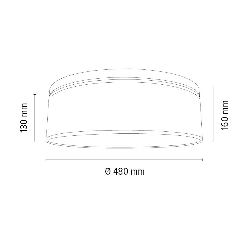 Плафон BENITA 2xE27/25W/230V Ø 48 см кремав/дъб – FSC сертифицирано