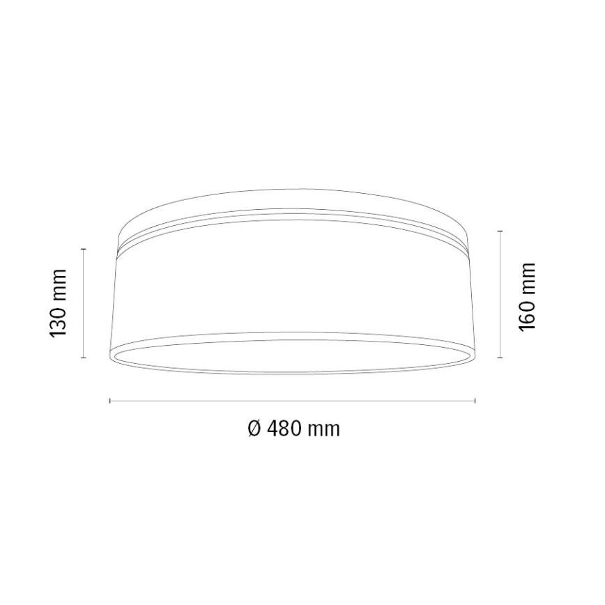 Плафон BENITA 2xE27/25W/230V Ø 48 см бял/дъб – FSC сертифицирано
