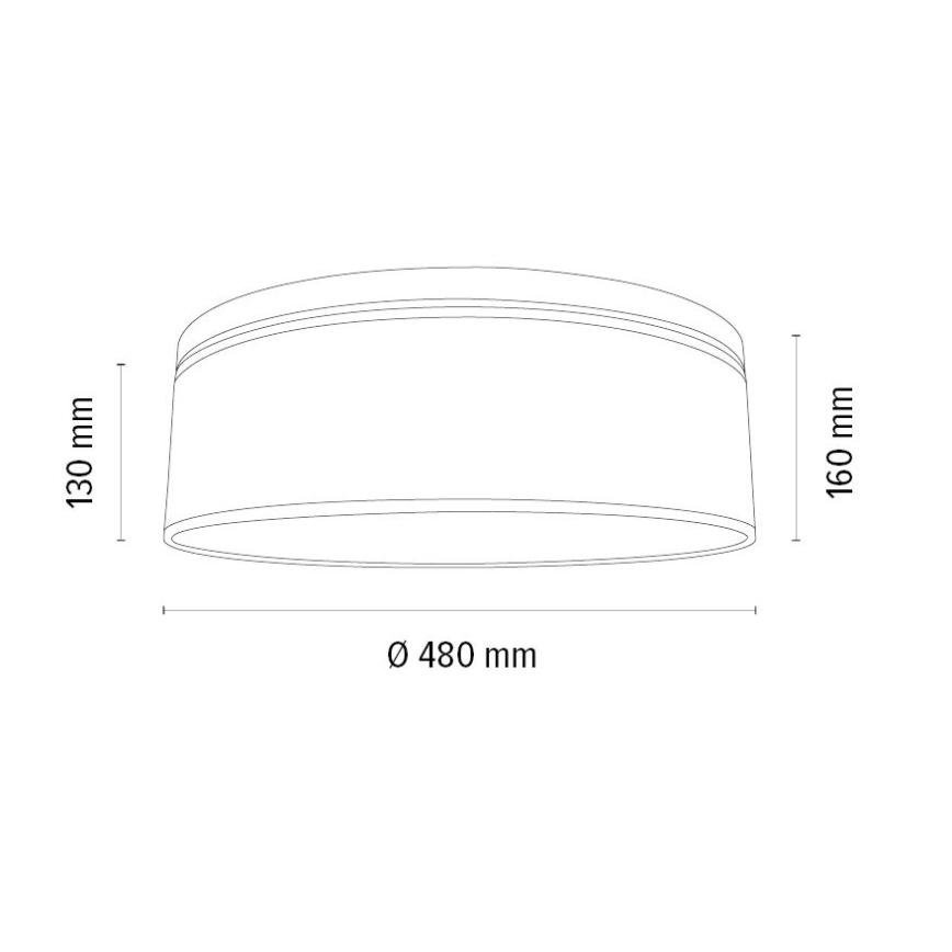 Плафон BENITA 2xE27/25W/230V Ø 48 см кафяв/дъб – FSC сертифицирано