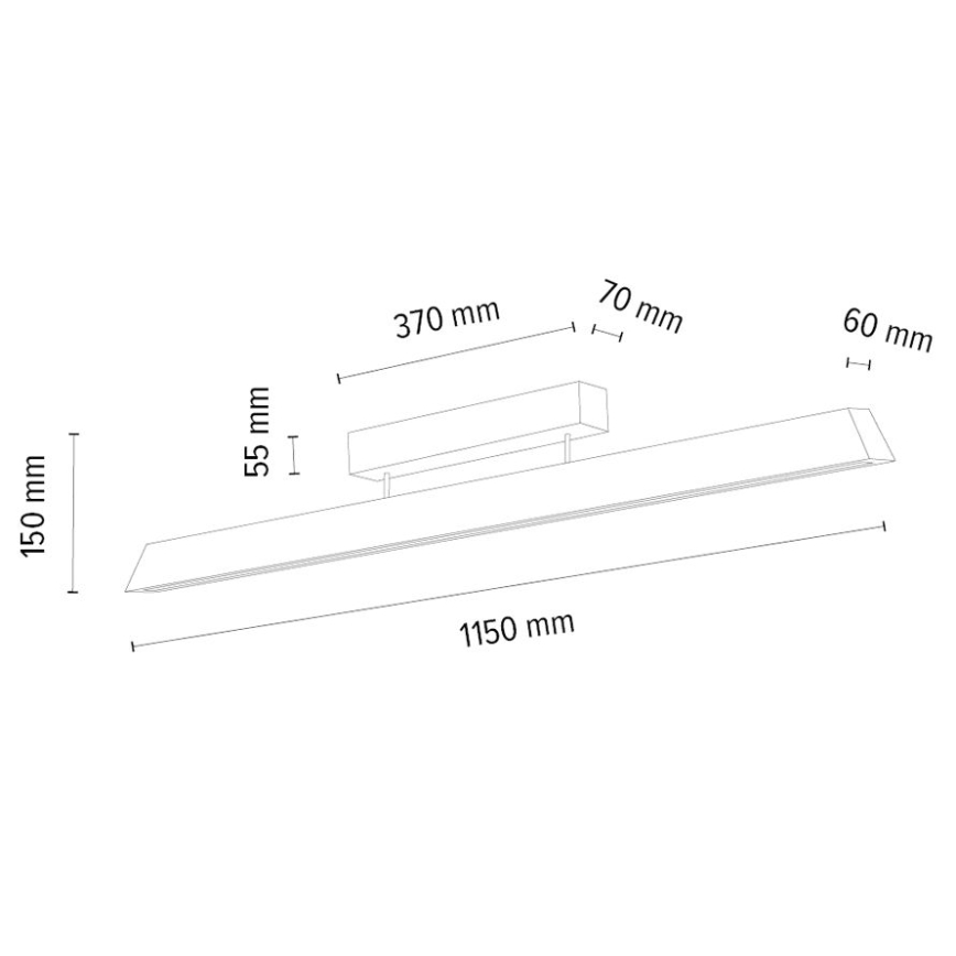 LED Димируем полилей за повърхностен монтаж DEROTT 3xLED/14W/230V дъб
