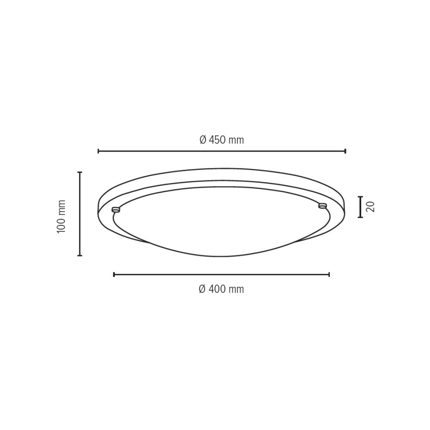 LED Плафон FRIDA LED/18W/230V дъб - FSC сертифициран