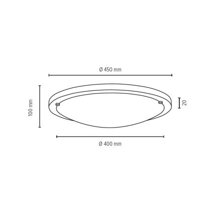 LED Плафониера FRIDA LED/18W/230V бук