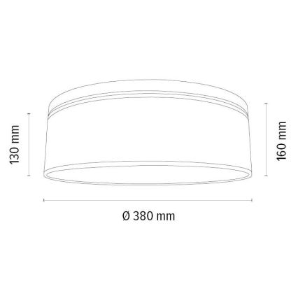Плафон BOHO 2xE27/25W/230V Ø 38 см дъб – FSC сертифицирано