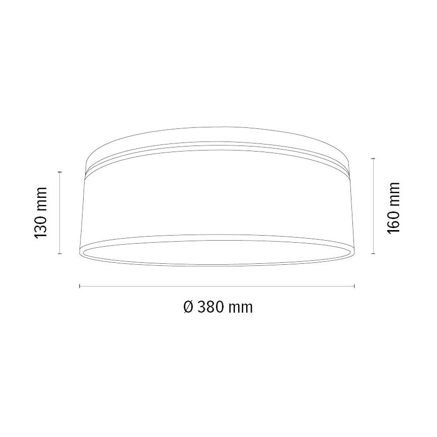 Плафон BOHO 2xE27/25W/230V Ø 38 см дъб – FSC сертифицирано