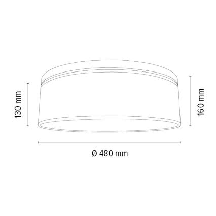 Плафон BOHO 3xE27/25W/230V Ø 48 см дъб – FSC сертифицирано