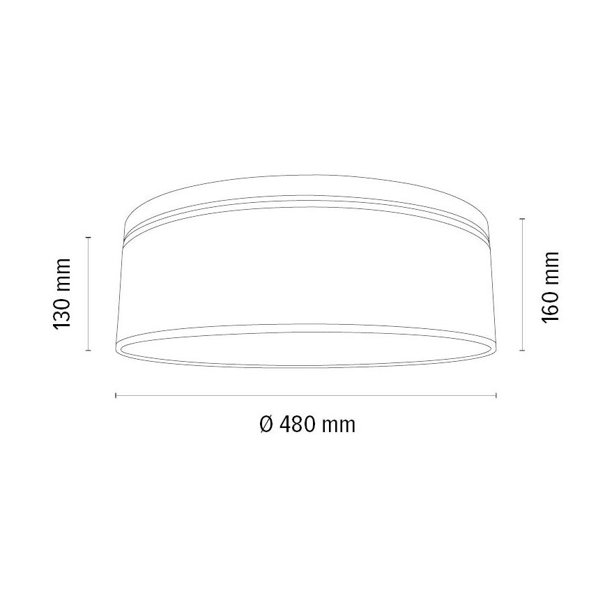 Плафон BOHO 3xE27/25W/230V Ø 48 см дъб – FSC сертифицирано