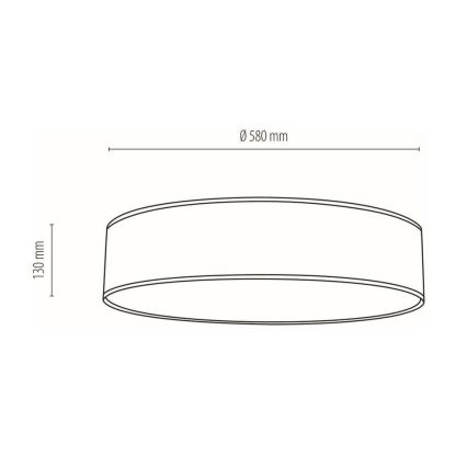 Плафон BOHO 4xE27/25W/230V Ø 58 см бял – FSC сертифицирано
