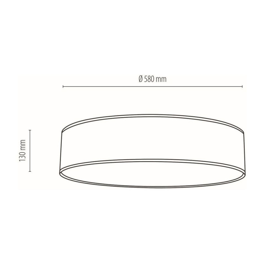 Плафон BOHO 4xE27/25W/230V Ø 58 см бял – FSC сертифицирано