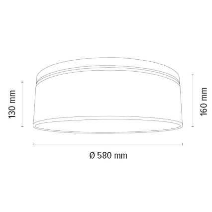 Плафон BOHO 3xE27/25W/230V Ø 58 см дъб