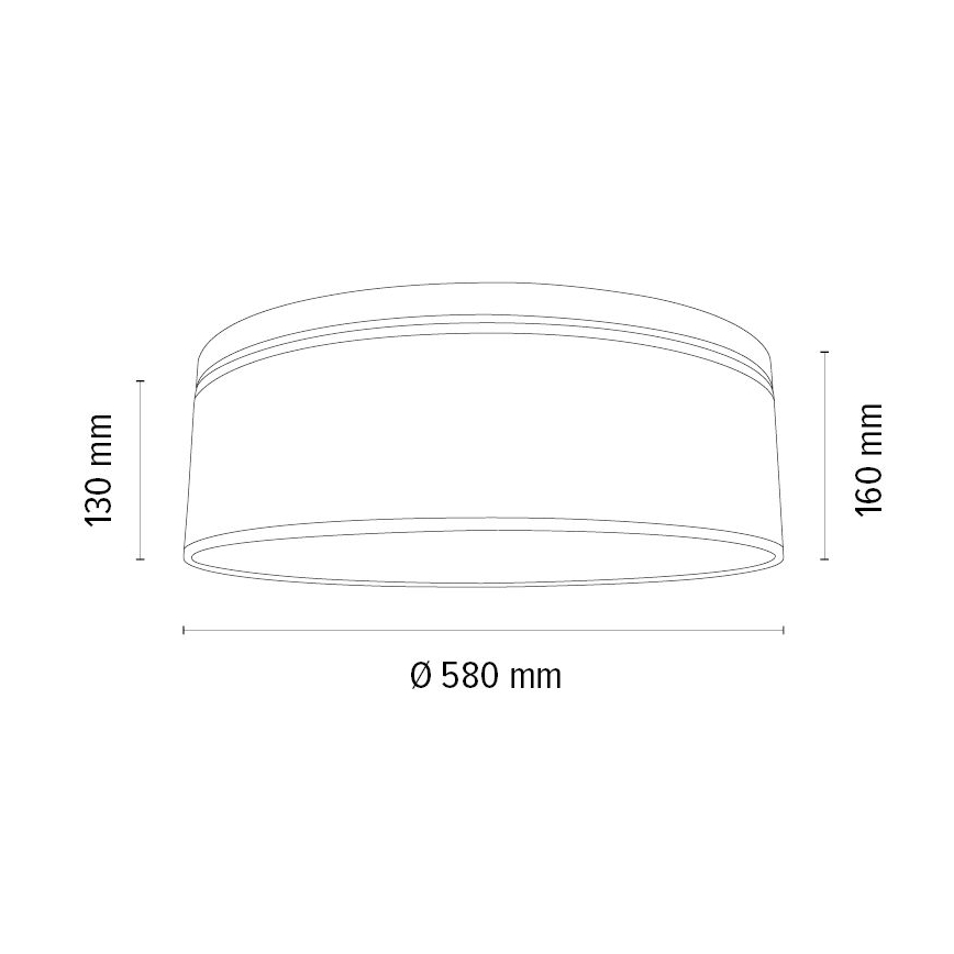 Плафон BOHO 3xE27/25W/230V Ø 58 см дъб