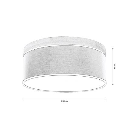Плафон BOHO 2xE27/25W/230V Ø 38 см дъб