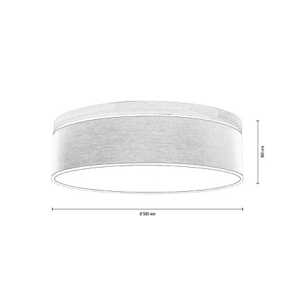 Плафон BOHO 4xE27/25W/230V Ø 58 см дъб