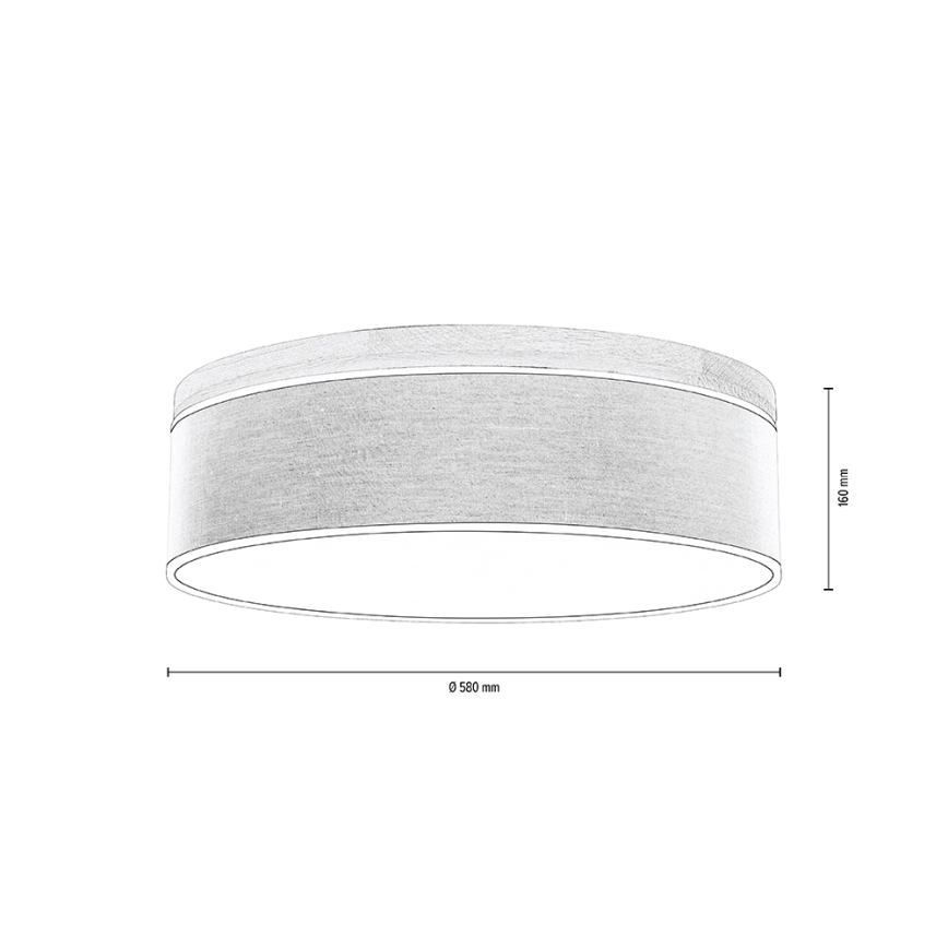 Плафон BOHO 4xE27/25W/230V Ø 58 см дъб