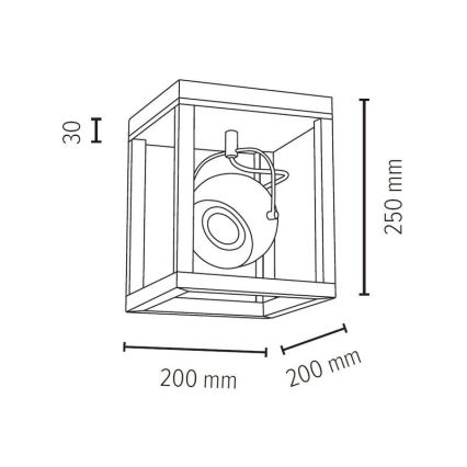 LED Плафониера ROY 1xGU10/5W/230V матов дъб - FSC сертифицирана