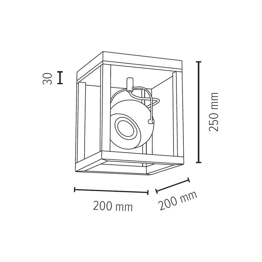 LED Плафониера ROY 1xGU10/5W/230V матов дъб - FSC сертифицирана