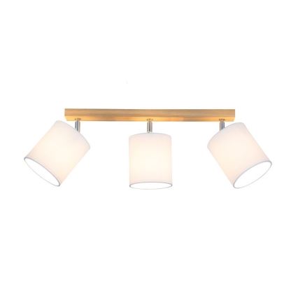 Точково осветително тяло APRILLIA 3xE27/25W/230V, дъб/бяло