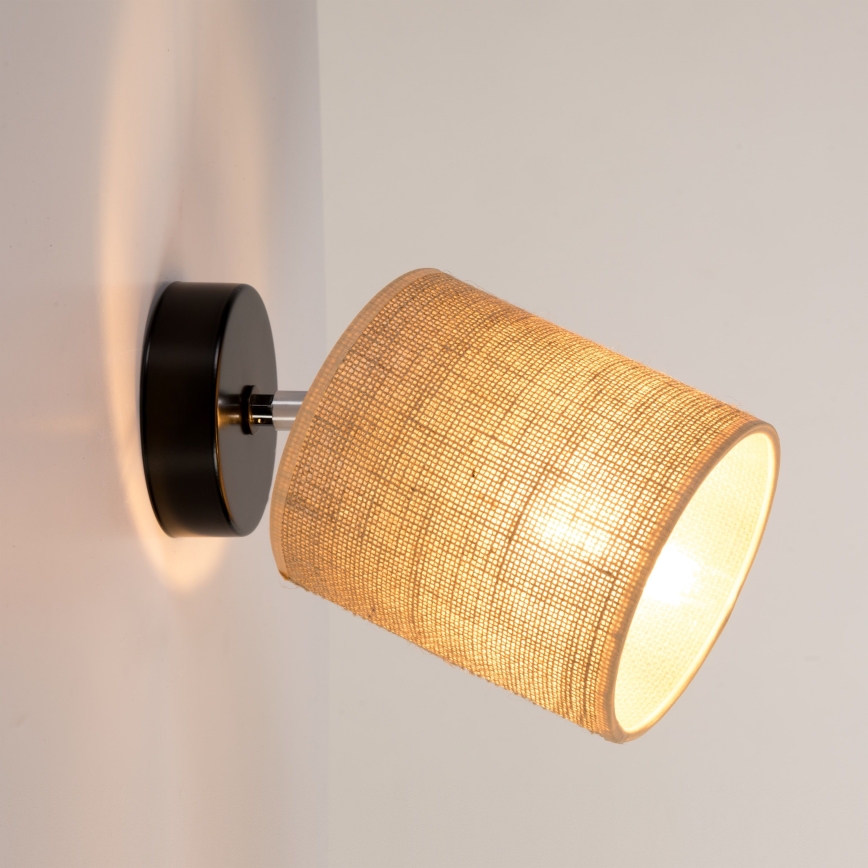 Стенен спот JUTE 1xE27/25W/230V - FSC сертифициран
