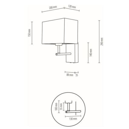 Аплик BOHO 1xE27/25W/230V дъб – FSC сертифицирано