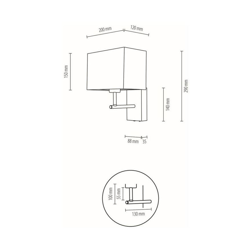 Аплик BOHO 1xE27/25W/230V дъб – FSC сертифицирано