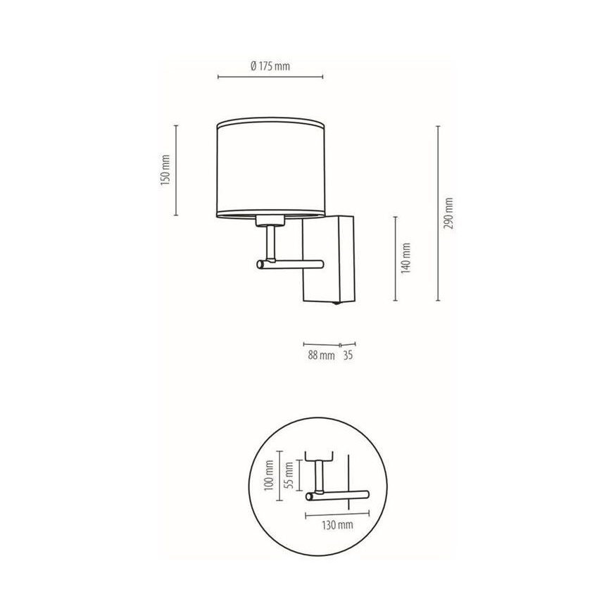 Стенно осветително тяло BOHO 1xE27/25W/230V дъб