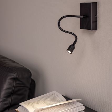 LED аплик LECTOR LED/2,5W/230V черен