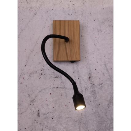 LED стенна лампа LECTOR LED/2,5W/230V дъб