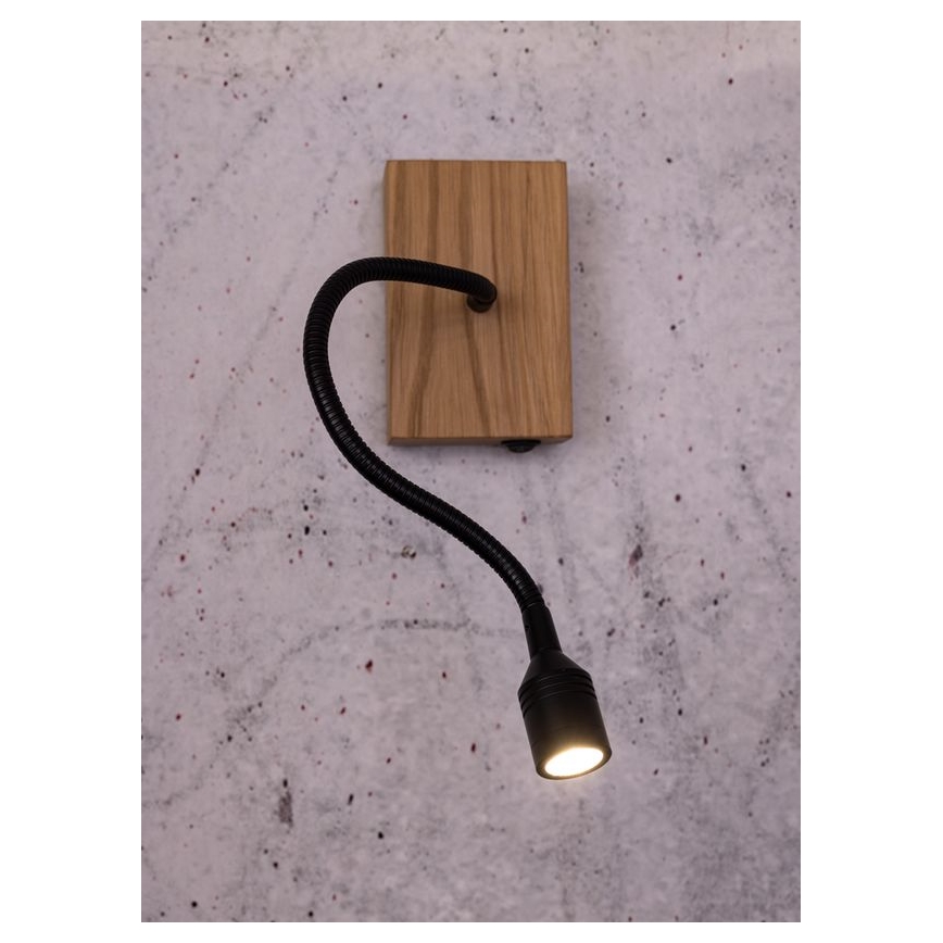 LED стенна лампа LECTOR LED/2,5W/230V дъб