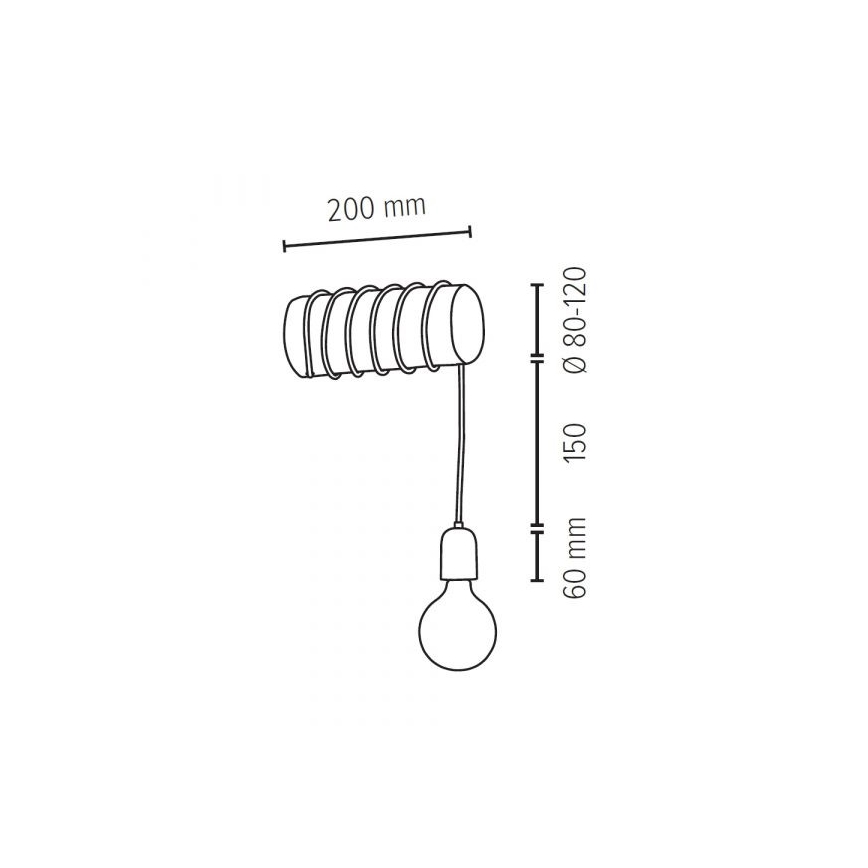 Аплик TRABO 1xE27/60W/230V бор