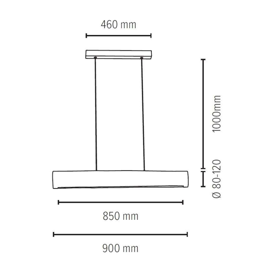 LED Димируем пендел LUCAS LED/25,5W/230V бор - FSC сертифициран